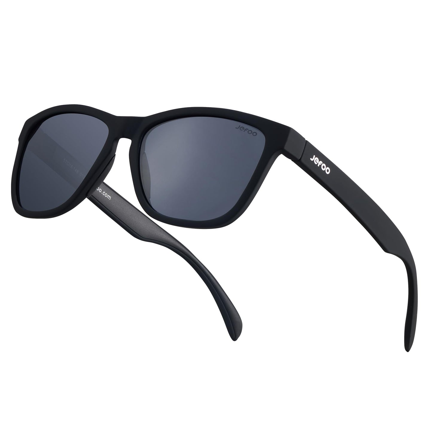 Jefoo Polarized Sports Sunglasses for Women Men Running Retro Trendy Sun Glasses UV400 Protection Tangle Free