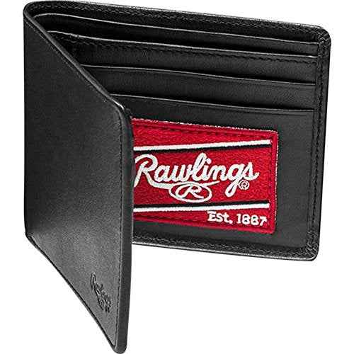 Rawlings | Men's Bifold Wallet Collection | Genuine Leather | Black | Heart of the Hide