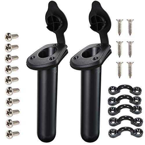 Kayak Fishing Rod Holder & Paddle Clips - Durable, Easy Install, Includes Screws