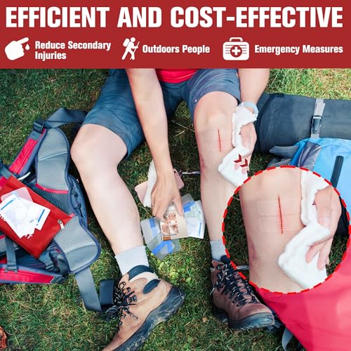 Emergency Wound Closure Strips - 4PCS Dotodo First Aid Kit - Waterproof & Hypoallergenic