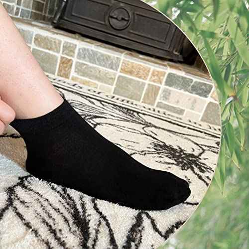SERISIMPLE Women Viscose Bamboo Ankle Socks Low Cut Thin Sock Lightweight Pastal Color Soft Sock 5 Pairs
