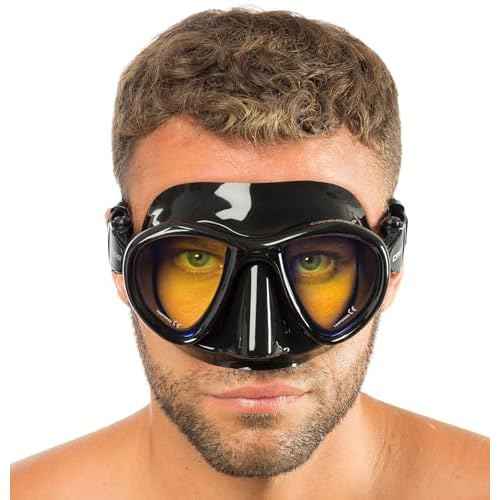 Adult Free Diving Photographer Low Volume Mask with Silicone Skirt- Metis by Cressi: Quality Since 1946