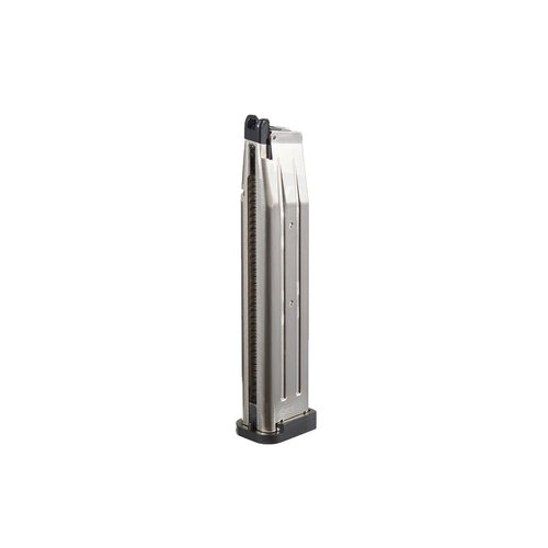 Lancer Tactical Knightshade Extended Airsoft Magazine 45 Round Hi-Capa Green Gas (Silver)