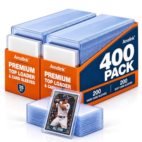 400 Card Sleeves & Toploads Set for Trading Cards - Baseball, Football, Gaming