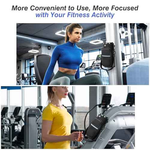 Nuovoware Magnetic Water Bottle Carrier Bag, 25oz/32oz Bottle Pouch Holder, Adjustable Shoulder Strap 2 Pocket Sling Neoprene Sleeve Sports Water Bottle Accessories for Gym Hiking Travelling Camping
