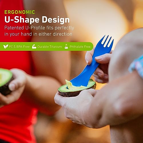 Titanium Camping Spork - Portable Multi-Functional Utensil for Travel & Outdoors