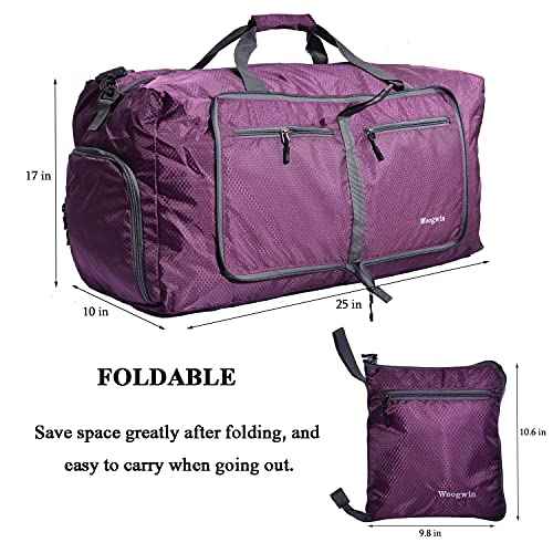 Woogwin Travel Duffel Bag Large Foldable Waterproof Overnight Bag for Beach Swim Bags Pool Sports Gym