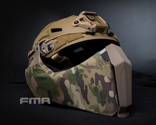 FM~Mandible Can Hang Fast Helmet for Helmet Half face Protection Cover Tatical Airsoft Hunting