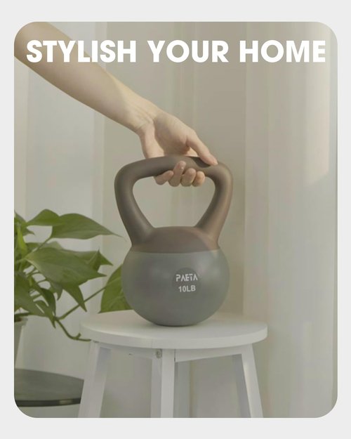 PAETA Soft Kettlebell for Home Gym ??Anti-Slip Grip & Wide Handle Design, Soft-Sided Cushioned Base Kettlebell, Soft Kettlebell set for Strength Training - Ideal for Men, Women, 45lbs