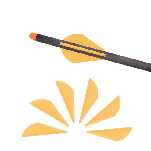 Arrows Vanes 2 inch Plastic Arrow Vane TPU Fletchings for DIY Arrow Archery Bow Yellow 50PK