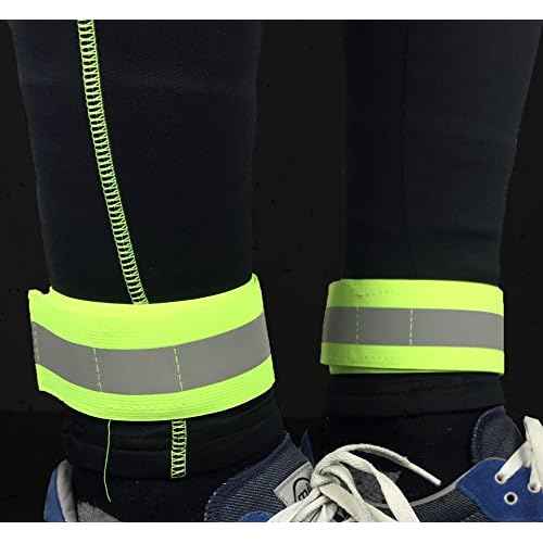 Reflective Bands for Night Walking Reflective Arm Bands for Runners Reflective Wristbands Reflective Ankle Bands Cycling Reflective Running Gear Bike Pant Leg Strap Bicycle Pants Clips