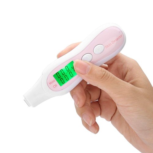 Sonew Digital Skin Tester Pen with LCD Display, Precision Facial Skin Moisture/Oil Analyzer for Skin Care for Traveling, Home, Beauty Salon (White)