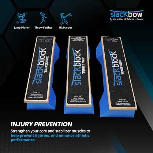SlackBow SlackBlock Athletic Balance Trainer ? Improve Balance, Stability, and Athletic Performance ? Condition Your Body and Prevent Injury - Compact and Portable