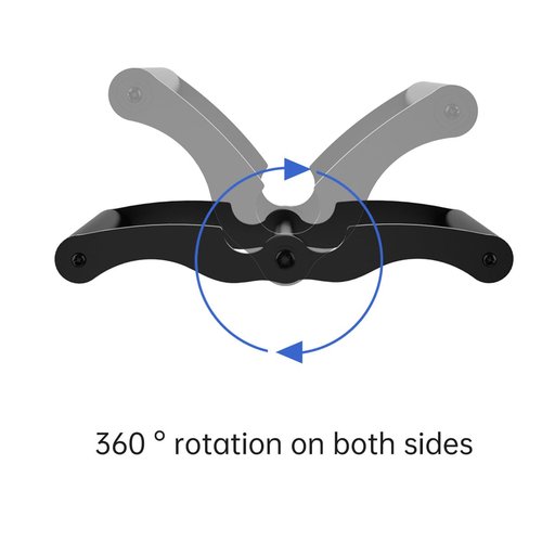 AimiDream V Bar Landmine Handle Attachment for Barbell Bar, Solid Multi-Grip Landmine Handle Attachment with Non-Slip Rubber Handle, Fits Olympic Bars Strength Training Bars,Black