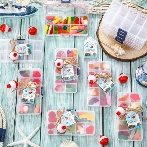72 Fishing Party Favors Tackle Boxes with Thank You Cards - Ocean Theme