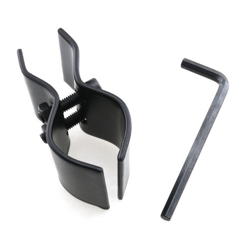 HJGarden Multifunctional Metal Clip Bike Light Stand Flashlight Clamp Steel Clip Plastic Butterfly Clip for Hunting Flashlight Scope Holder Black