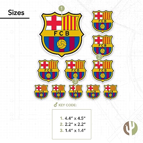 Official FC Barcelona Vinyl Sticker Decal for Laptops Water Bottles & Cars