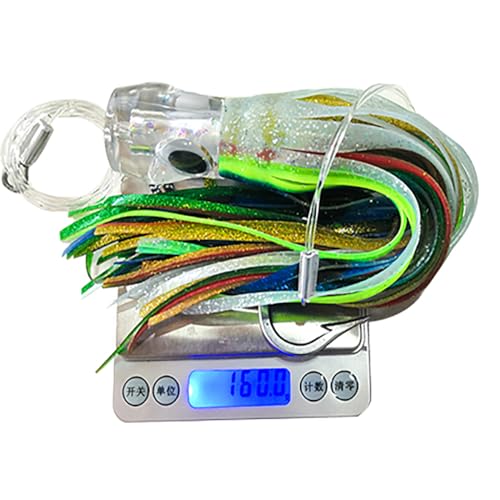 Big Game Fishing Lure Set 11 Inch Marlin Tuna Dolphin Sailfish Shark with Hooks & Bag - Deep Sea Trolling Baits