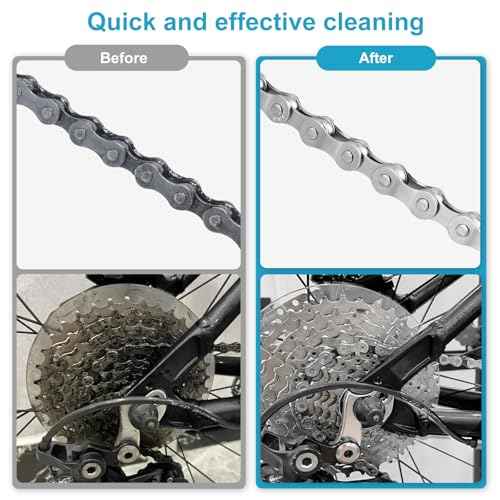 Bike Chain Degreaser, 17 fl oz Bike Degreaser Spray Non-foaming Design, Bike Degreaser Suitable for MTB/Gravel/Road/Mountain Bikes