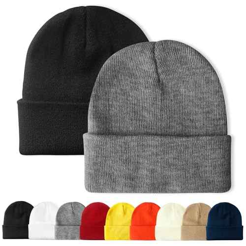 PFFY Unisex Beanie Hats for Men Women Knit Winter Beanies