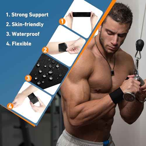 Precut Kinesiology Tape for Finger Valgus?12PCS Pain Relief Athletic Tape, Waterproof & Hypoallergenic Latex-Free, Elastic Breathable Long-Lasting Elbow Support Tape for Left(Black)