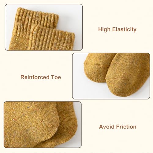 Women’s Wool Socks for Winter - Warm Hiking Crew Boot Socks