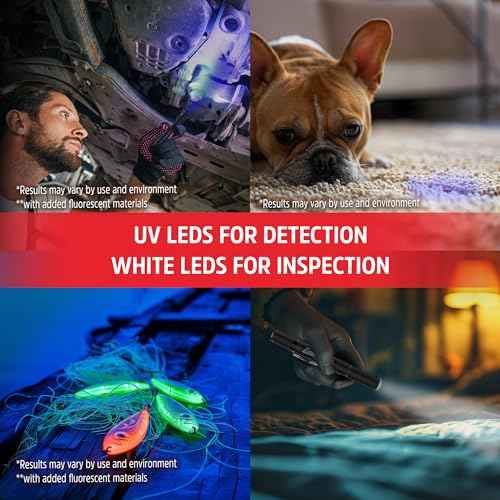 Energizer UV Flashlight Pen Light, LED Handheld Blacklight Flashlight, UV + White LED, Detector for Dog Pet Urine Stains, Bed Bugs and Scorpions (Batteries Included)
