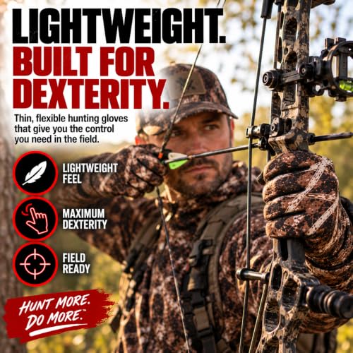 Men's Camo Touchscreen Hunting Gloves - Lightweight, Durable Outdoor Gear