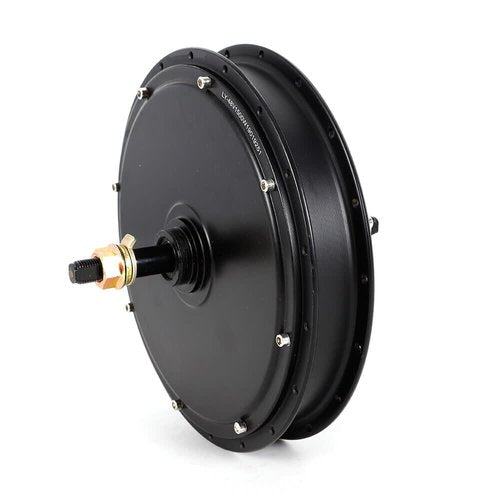 Rear Wheel Motor, 48V 1500W Electric Hub Motor 500rpm Brushless Gearless Threaded Hub Motor for 20-28" Conventional Bikes and Rear Wheels with Dropouts of 5.31Inches