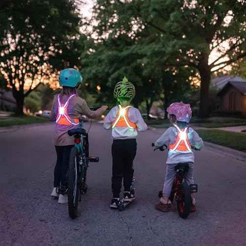 noxgear TracerJr - Child Illuminated and Reflective Safety Vest - Durable, Highly Adjustable - for Biking or Outdoor Play