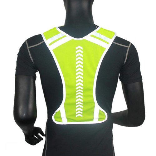 Reflective Outdoor Safety Vest for Night Running, Cycling, Jogging, Sports Riding; High Visibility Warning Safety Vest with Night Cycling Reflectivity