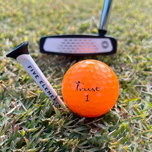 Trust Panther Orange 12 Balls - Extra Thin Urethane Cover Golf Balls for High Spin & Distance