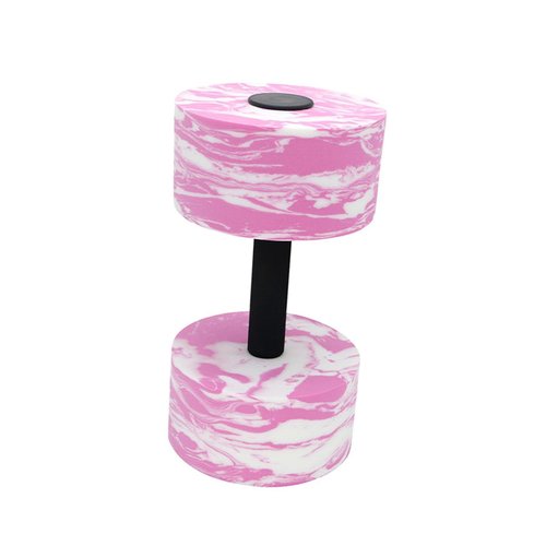 Aymzbd Water Dumbbell Workout Portable Professional Pool Resistance Foam Barbell Water Aerobic Equipment for Women Men, Pink White