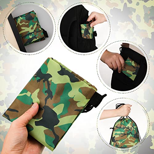 24 Pcs Camouflage Drawstring Bags Bulk Multicolor Camouflage Backpack Set