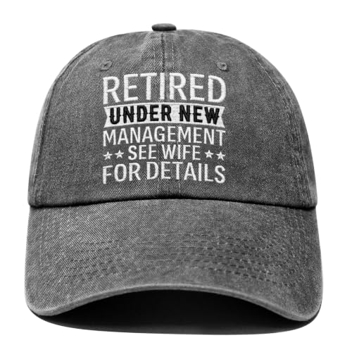 Dark Grey Retirement Gift Hat for Men - Retired Man Celebration Cap