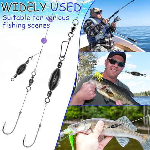 20pcs Brass Fishing Weights Swivel Bullet Sinkers - Durable & Eco-Friendly