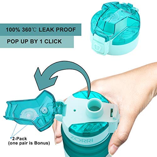32 Ounce Light Blue Water Bottle - Leak Proof BPA-Free Tritan with Filter & Lock Lid