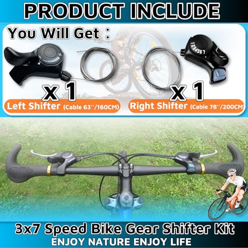7 Speed Bike Shifter Set for MTB Road City Bicycles - TX-30 Lever