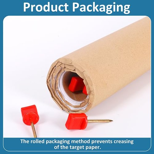 suituts 100 Pcs Bullseye Paper Shooting Targets with 4 Pcs Archery Target Pins, Archery Targets Paper 16x16 Inch 10 Ring Bow and Arrow Targets for Indoor or Outdoor Range