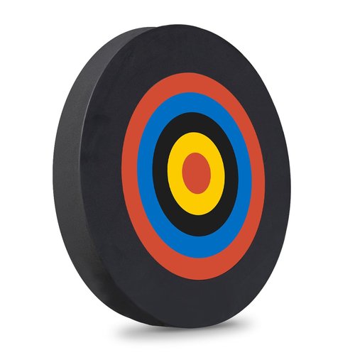 Cifupy 20'' Round Archery Target, Lightweight High-Density EVA Bow & Arrow Target, Single-Sided Printed Pattern, for Backyard Outdoor Shooting Practice with a Curved Longbow
