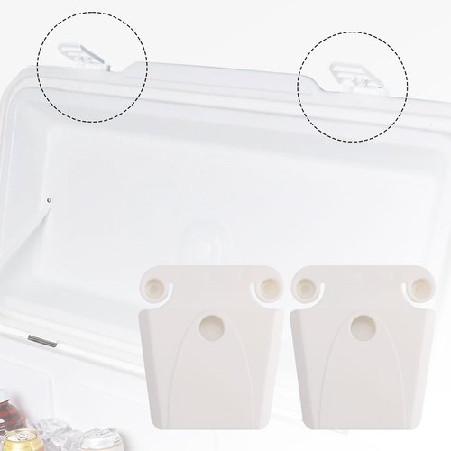 BOXOB Cooler Latch Posts and Screws for Igloo, 2 Plastic Latches Set 2 Cooler Posts Replacement Parts & 6 Screws Compatible with Igloo 50-165 Qt
