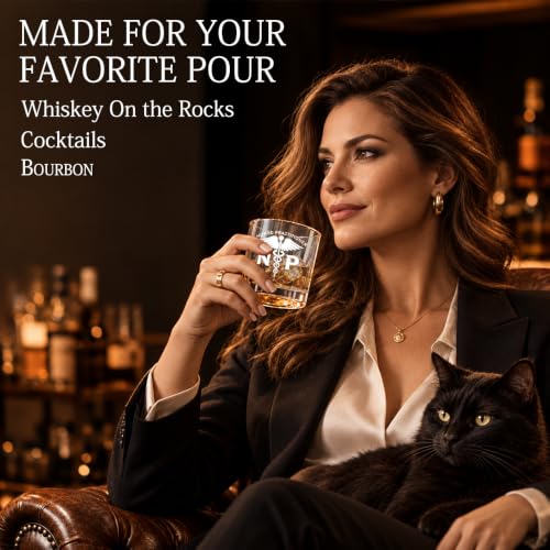 Whiskey Glasses Set with Gift Box - 11 oz Clear Lead-Free Glass