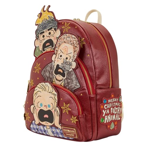 Loungefly Twentieth Century Studios Home Alone Triple Pocket Mid-Size Backpack