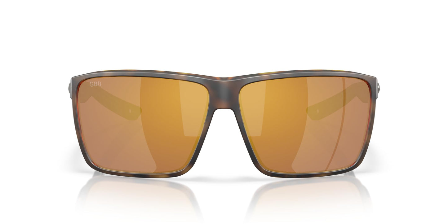 Costa Man Sunglasses Matte Tortoise Frame, Gold Mirror Lenses, 64MM