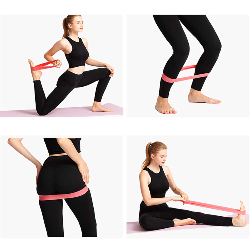 5 Pack Exercise Resistance Loop Band with Instruction Guide, Carry Bag,Full Body Workout Bands for Yoga,Home Fitness,Physical Therapy, Rehab, Stretching