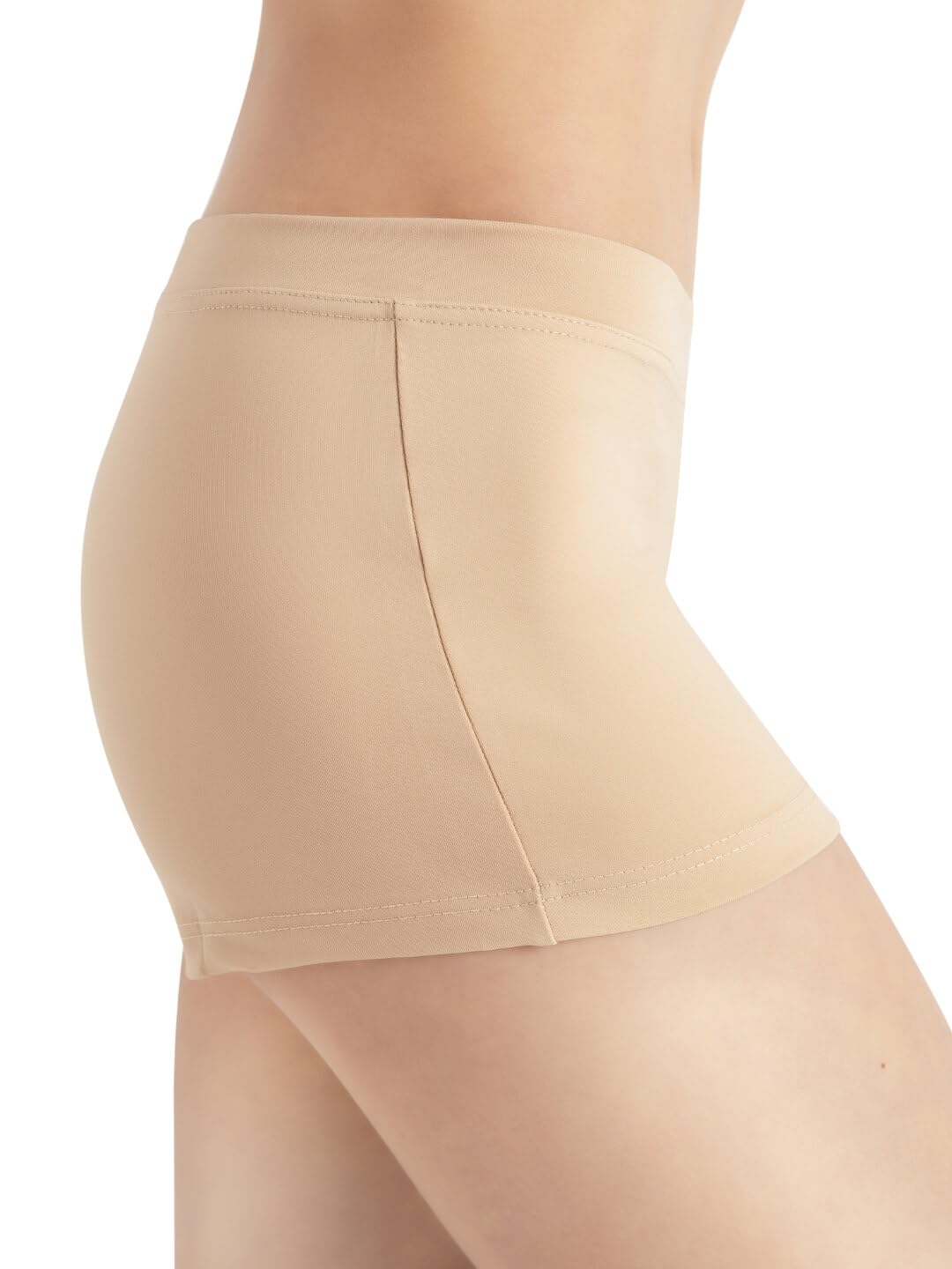 Capezio Womens Boy Cut Low Rise Shorts, Nude, 2X US