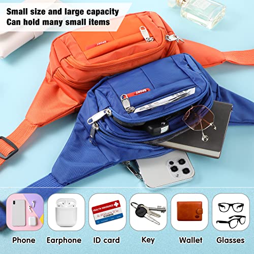 Neon Fanny Pack Bulk Set - 16 Adjustable Waist Bags with Zippers