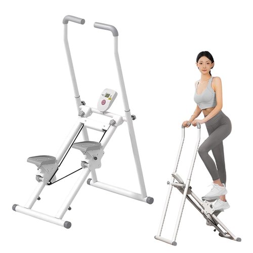 NidoDegato Steppers for Exercise, Stair Stepper with Resistance Bands,Compact Folding Cardio Exercise Climber with Extended Step Range, with 400LBS Loading Capacity & Adjustable Handlebar