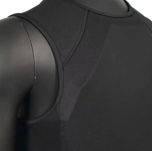 Concelable Вu𝐥𝐥𝐞tprọọf Vest T-shirt -Front & Back Plate-IeveI NlJ 3A Body Arrnor Hidden Protective (Black-T-shirt+front and back plates,L)