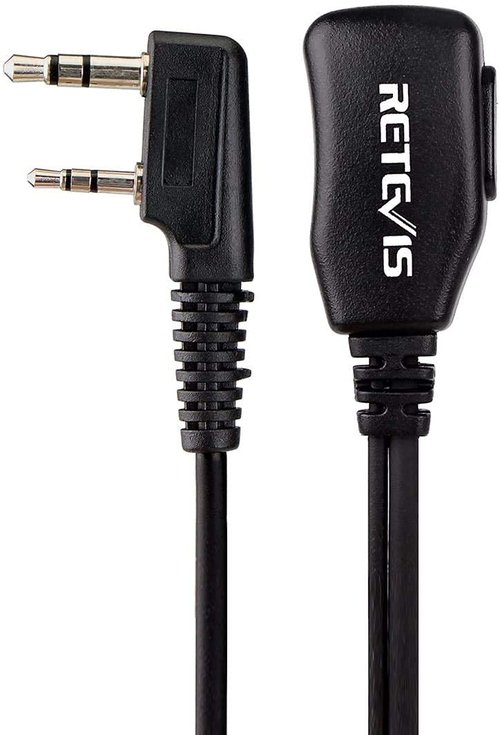 Case of 10, Retevis Walkie Talkies Earpiece with Mic 2 Pin Acoustic Tube Headset, for RT22 RT21 RT68 H777, Compatible with Pxton Baofeng BF-888S BF-T26 Kenwood walkie talkie, Two Way Radio Earpiece